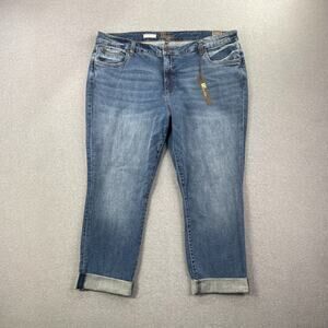Kut From The Kloth Jeans Size 22W Blue Straight Katy High Rise Boyfriend Stretch